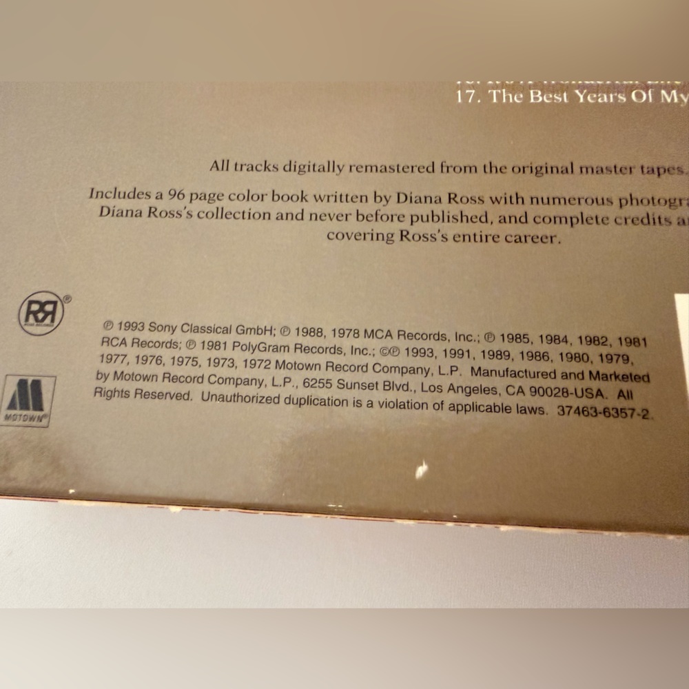 DIANA ROSS Forever Diana: Musical Memoirs RARE 4CD LONG BOXSET & BONUS EXTENDED - Picture 10 of 12